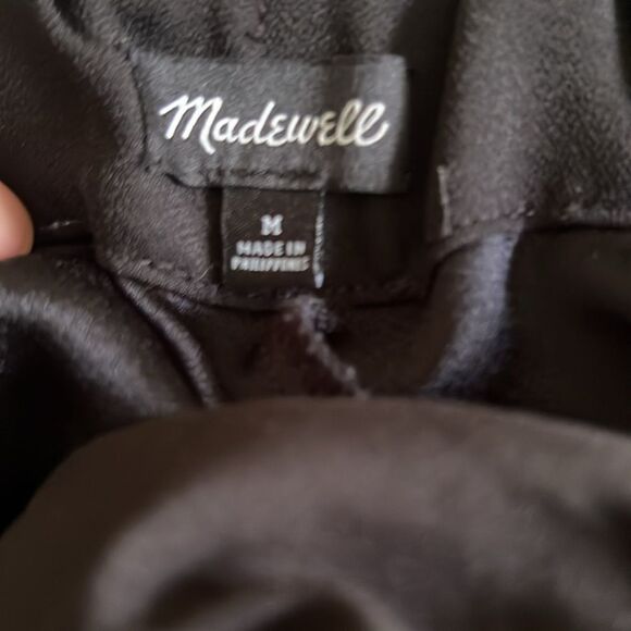 Madewell black Drapey scallop hem pull on Shorts Sz M - Picture 5 of 5